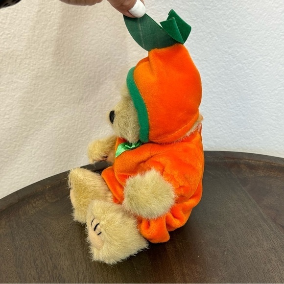 Wish Pets Lil Pumpkin Halloween Tan Plush Bear - Picture 5 of 9